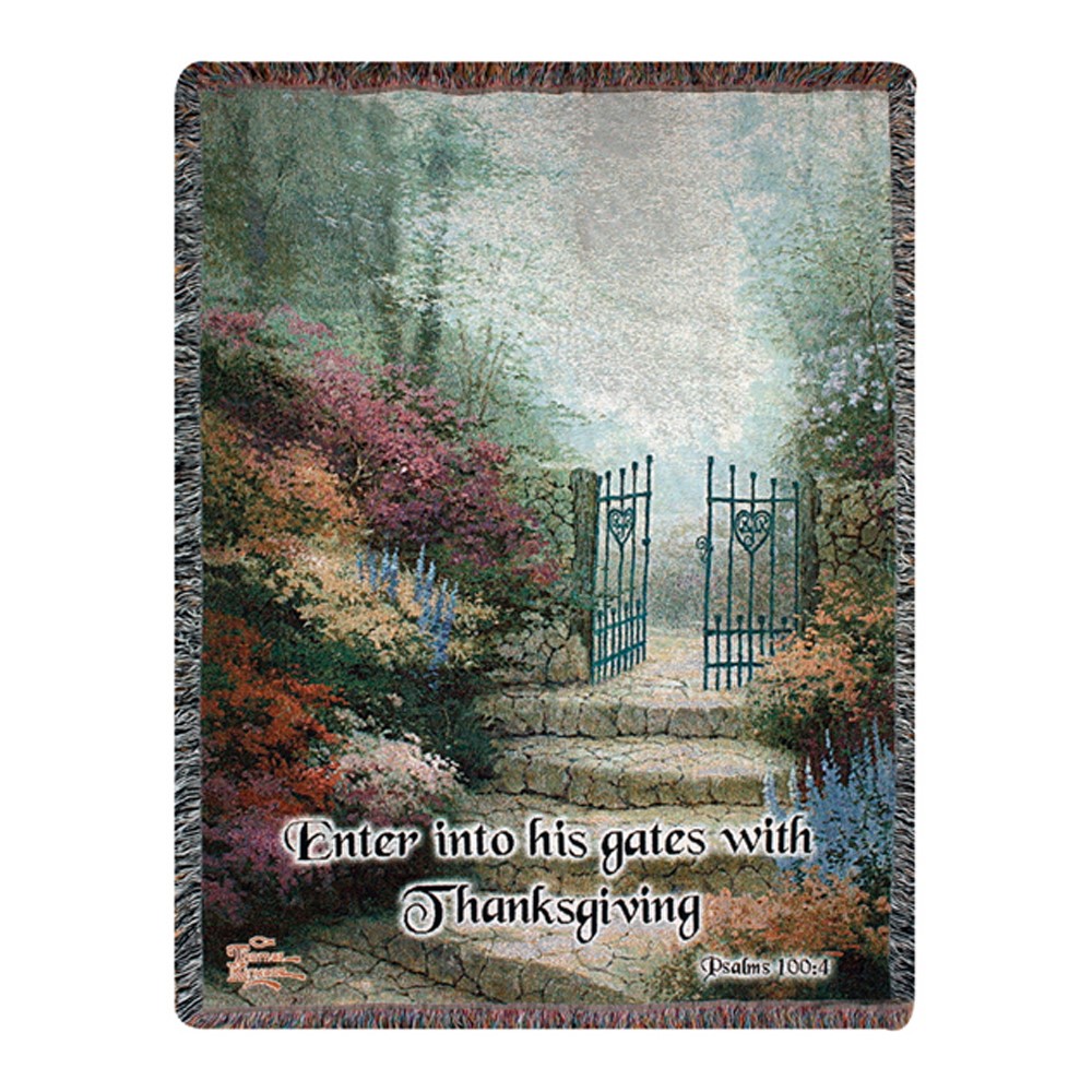 Garden of Promise w/ Verse Tapestry Throw ATGPRV