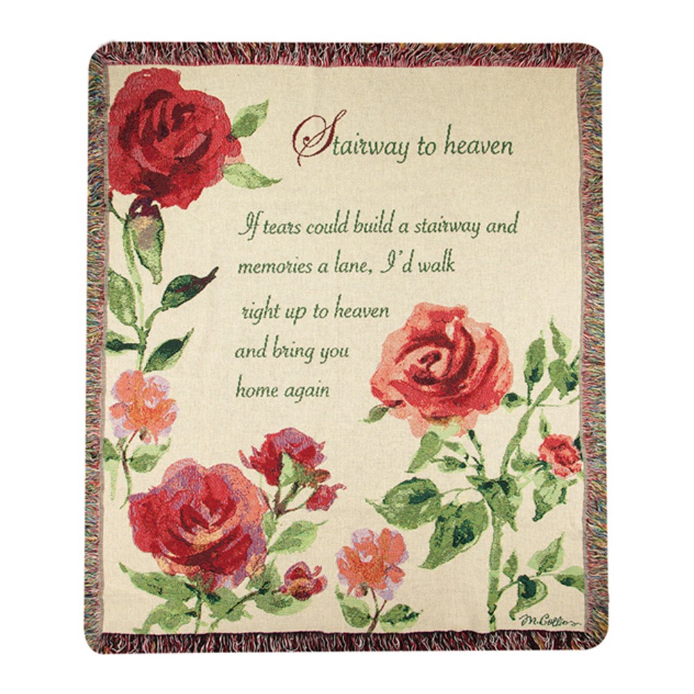 Stairway To Heaven Floral Tapestry Throw ATSTHF