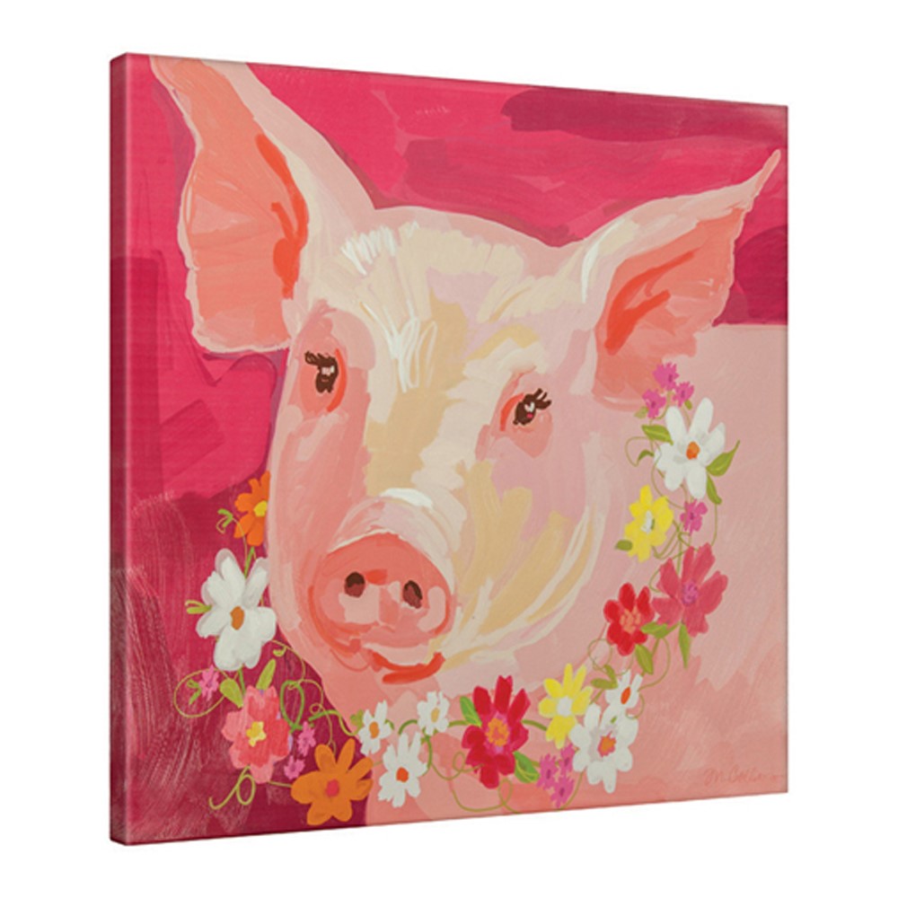 Pinky The Pig Canvas Art IOCAPG