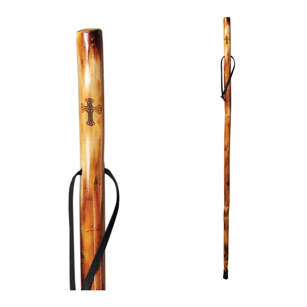 Brown Cross Take A Hike Walking Stick w/Compass & Pouch IWTHBC