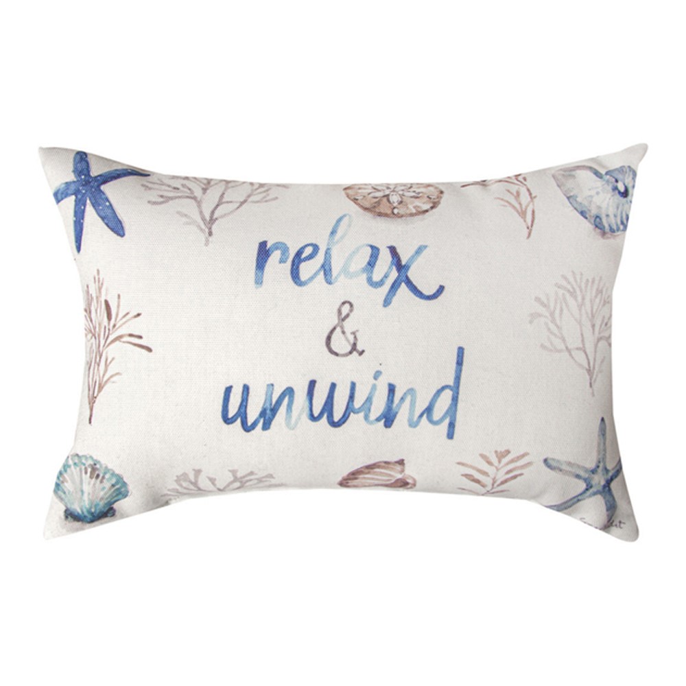 Blue Escape Coastal Word Pillow SWCESC