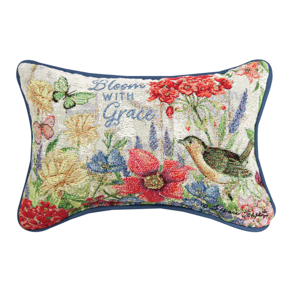 Bloom With Grace Word Pillow TWBWG