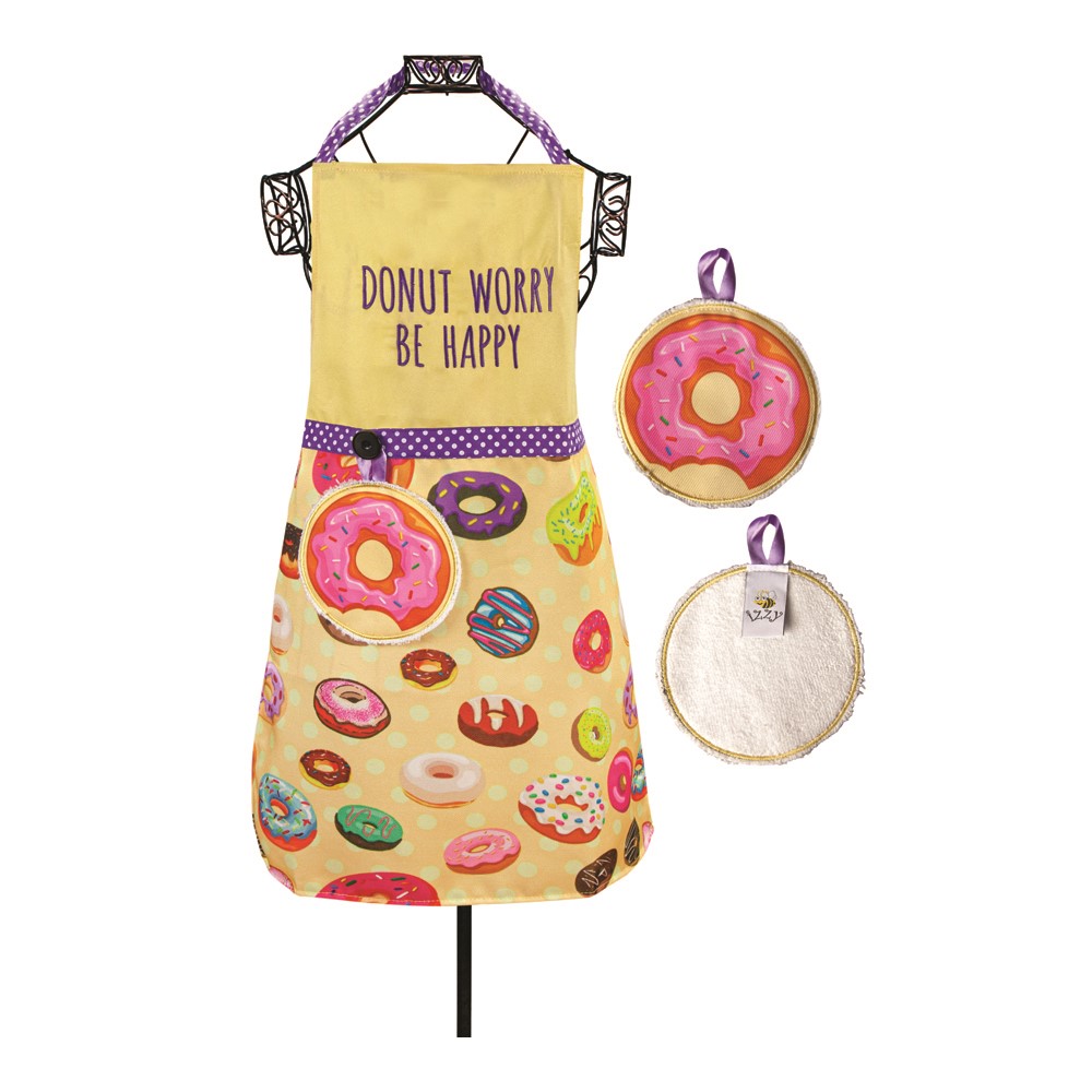 Don't Worry Be Happy Apron w/ Hand Towel Set IOIZDW