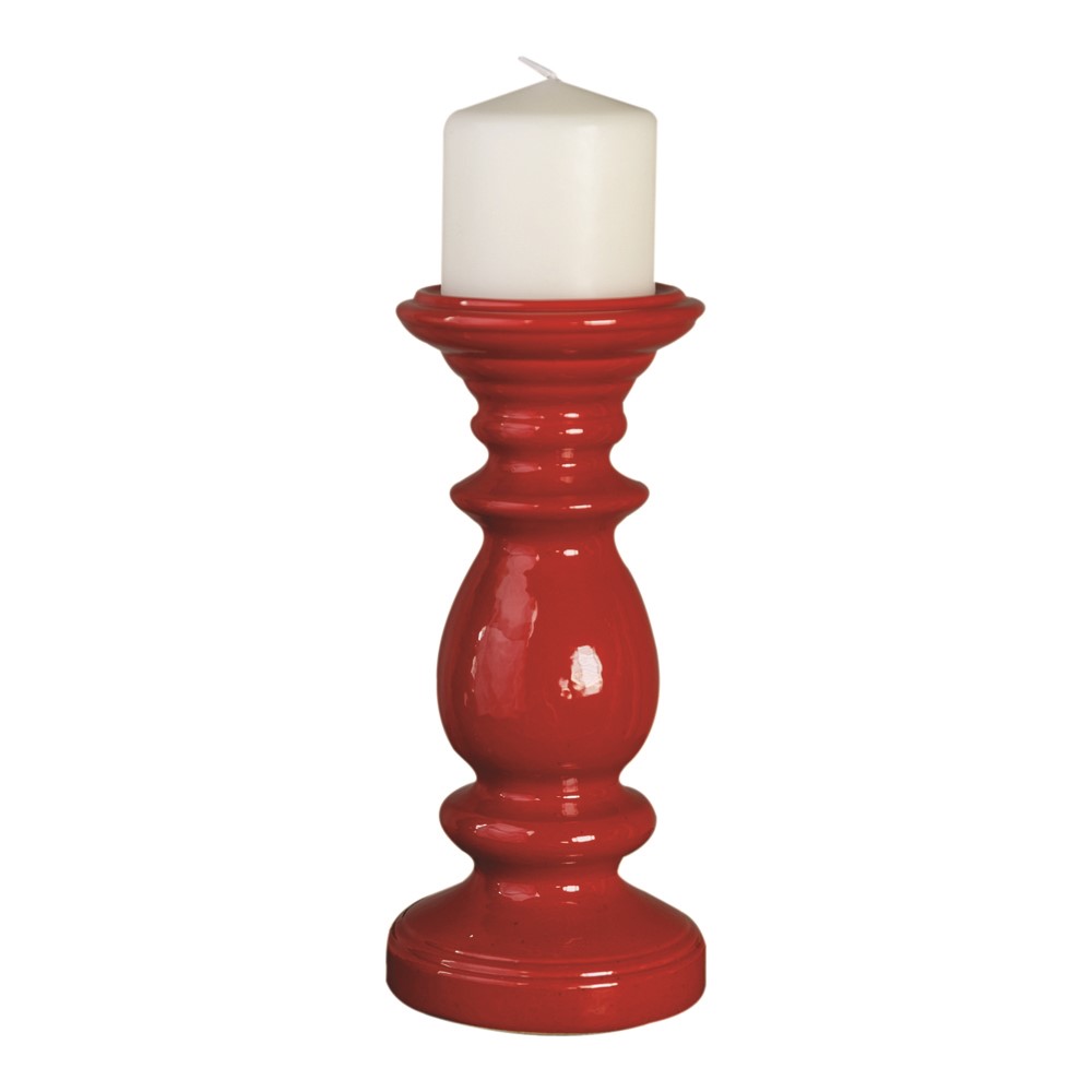 Camden Red Ceramic Candle Holder Large ICCSLR