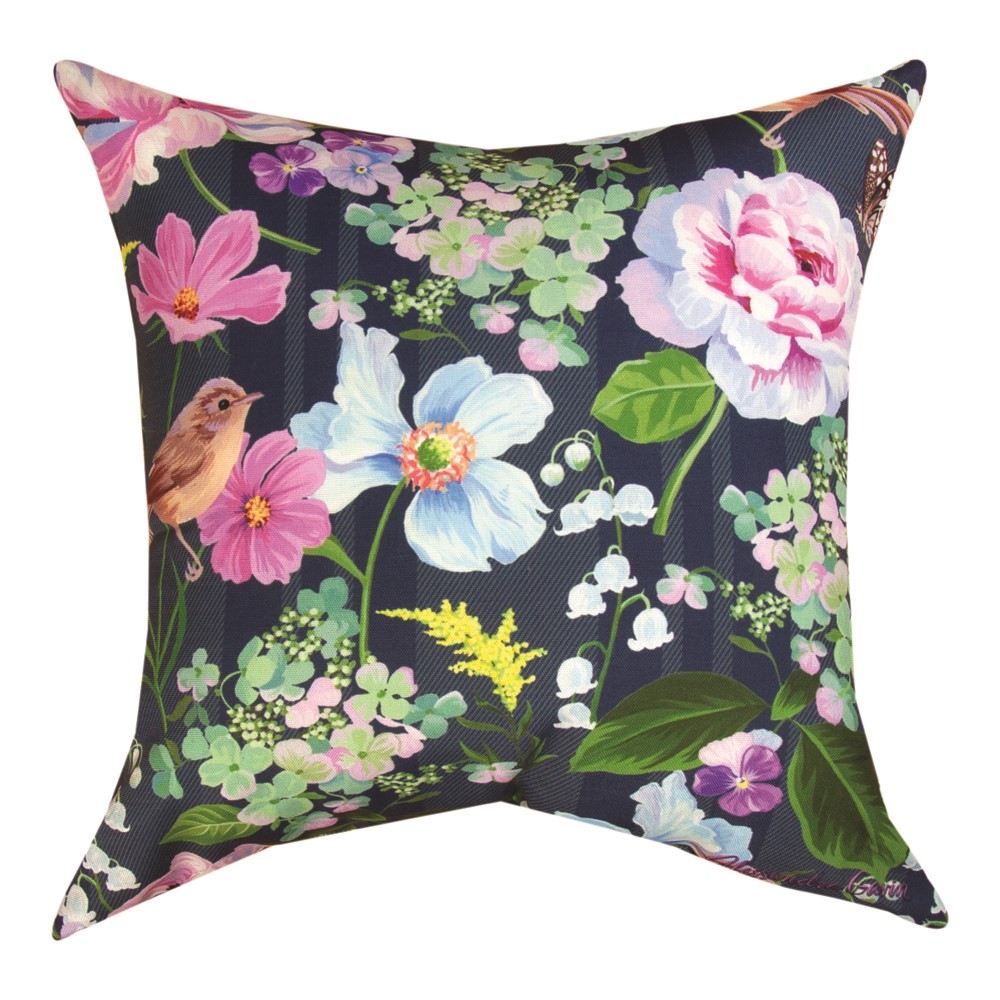 Floral With Bird Climaweave Pillow SLFLBD