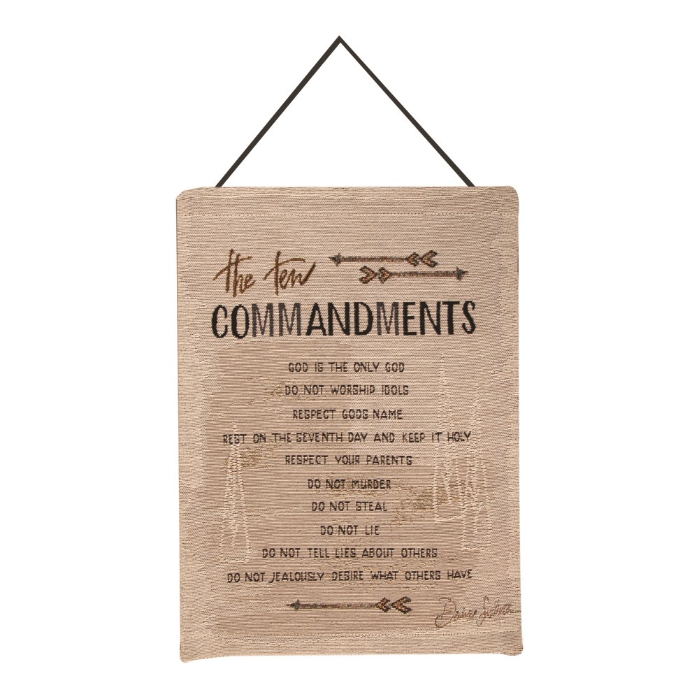 Ten Commandments Brown-Tapestry Banerette HWTCMB