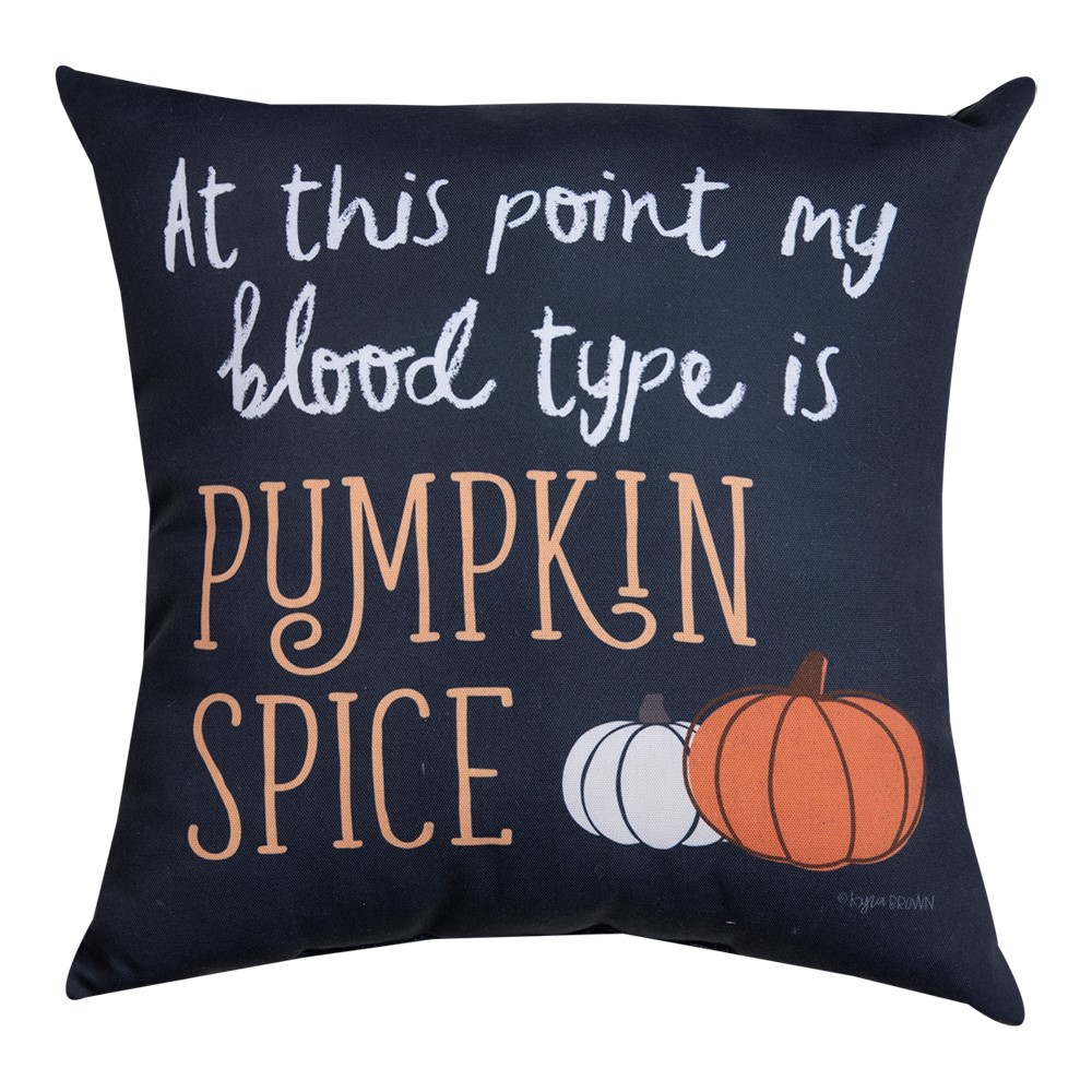 Blood Type Pumpkin Climaweave Pillow SLBTPK