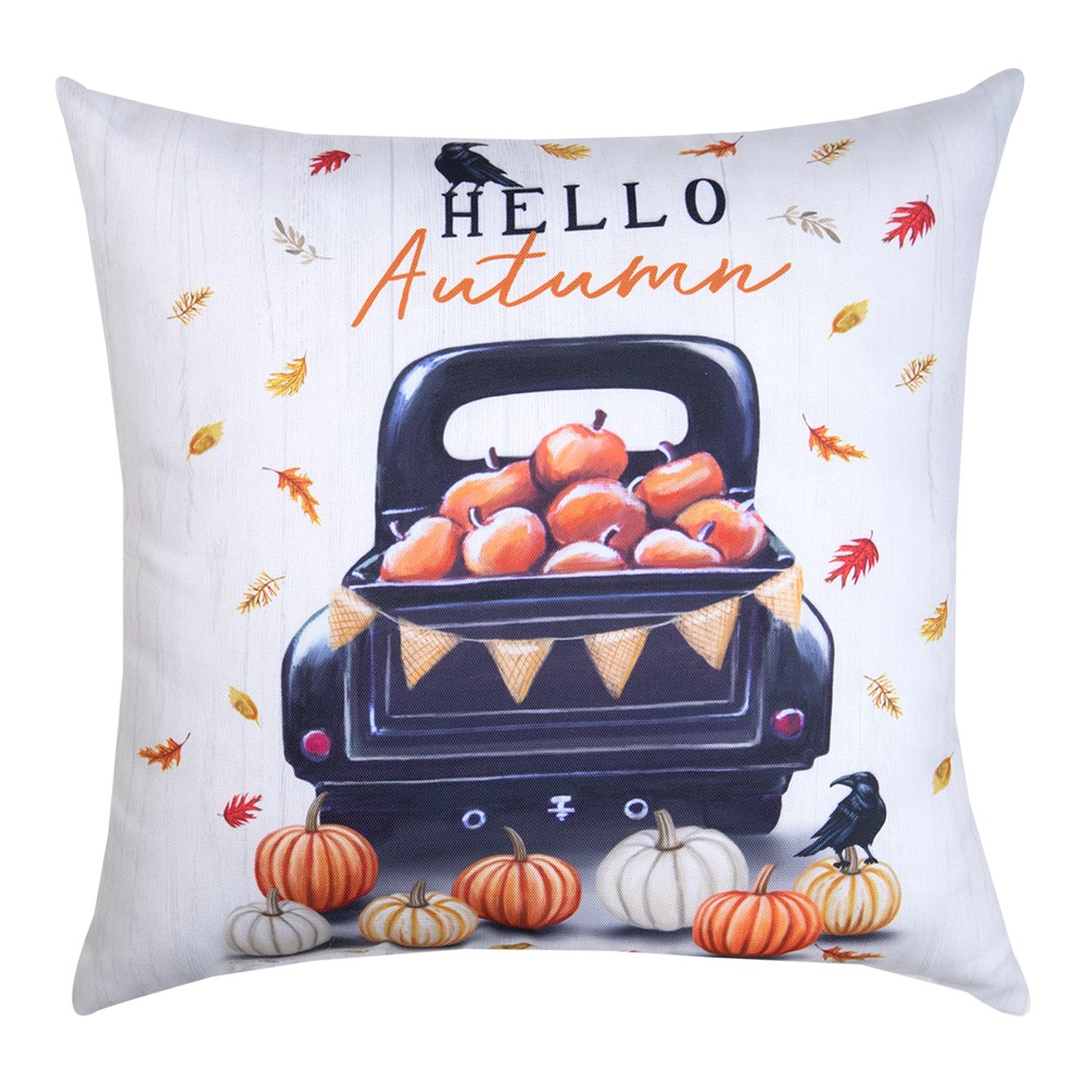 Hello Autumn Truck Climaweave Pillow SLAUTT