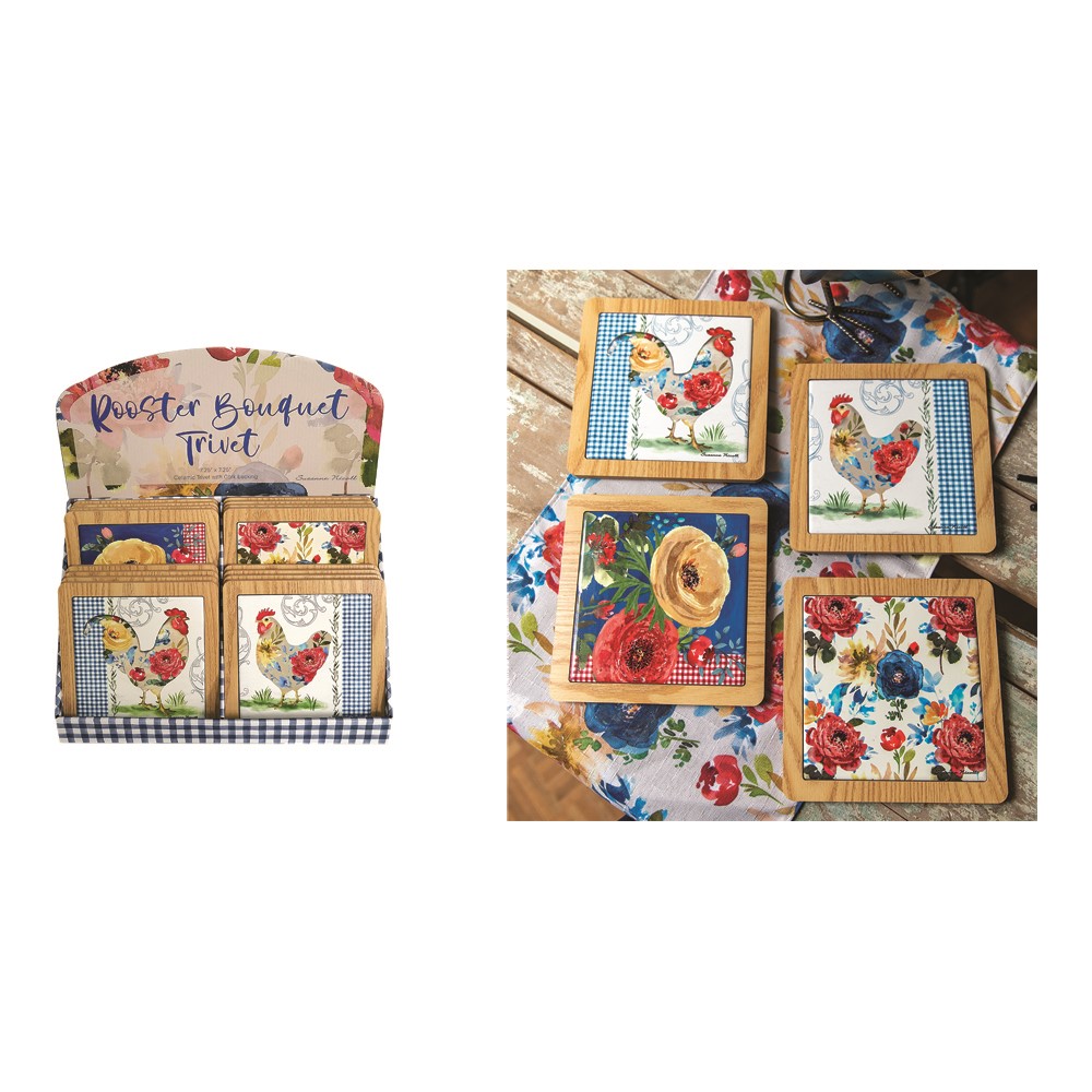 Rooster Bouquet Trivet Assortment ICRBTR