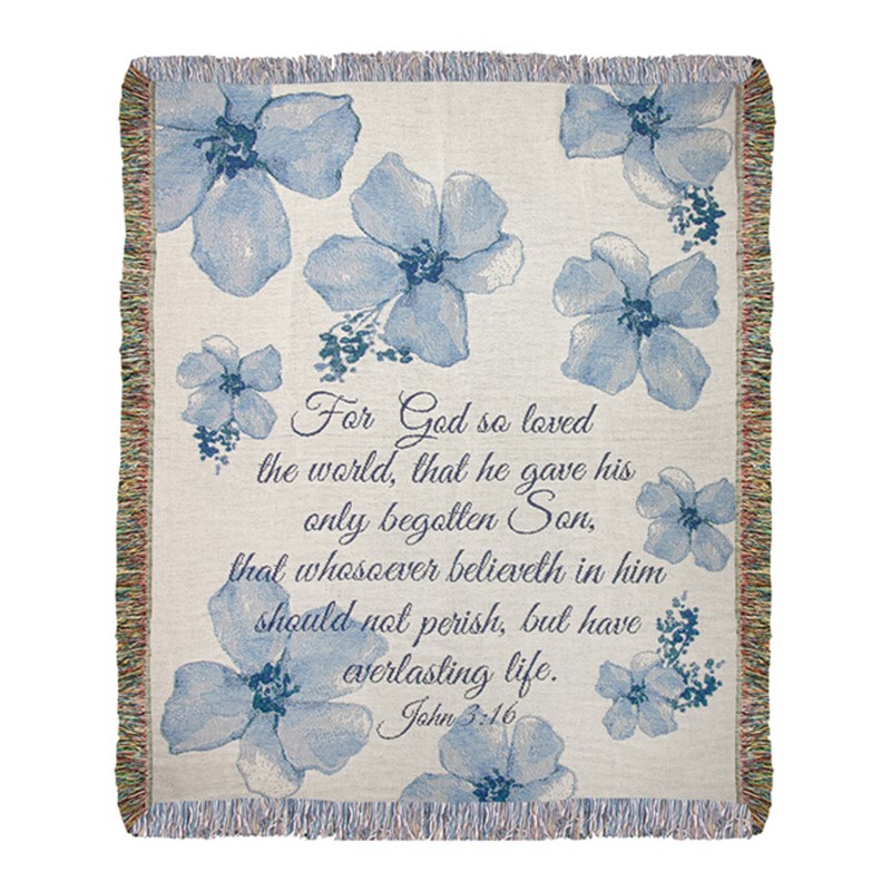 For God So Loved The World Tapestry Throw ATFGSL