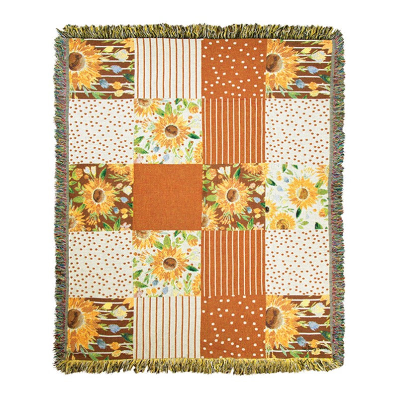 Fall Sunflower Fields Tapestry Throw ATFSF