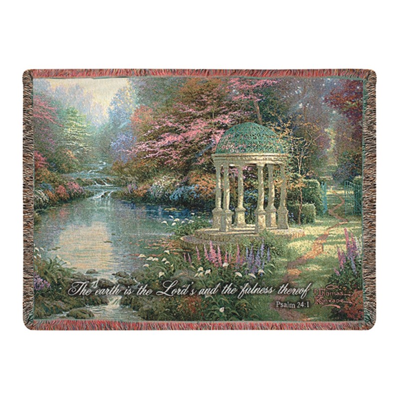 The Garden of Prayer w/ Verse Tapestry Throw ATGOPV