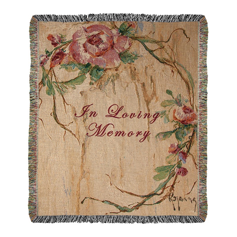 In Loving Memory Rose Tapestry Throw ATILMR