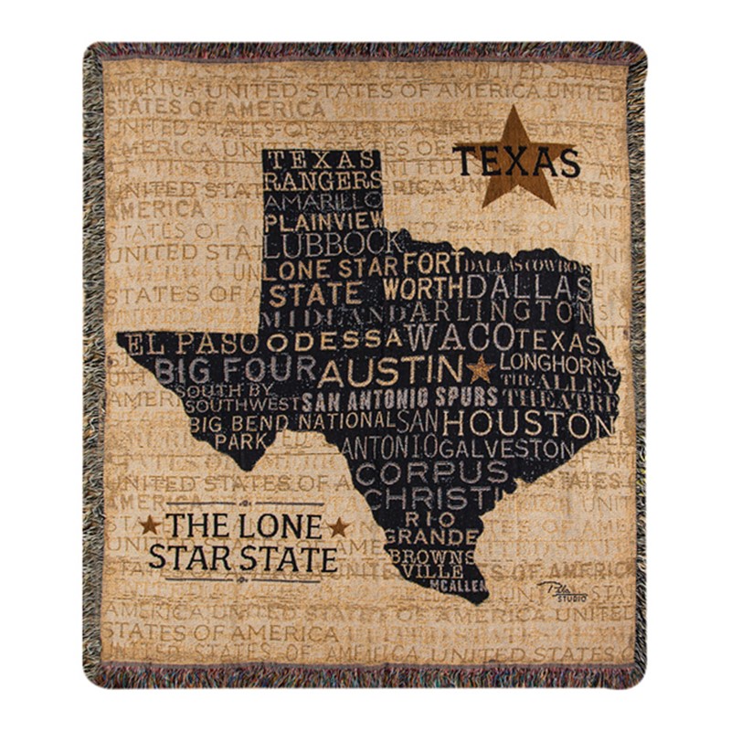 USA Texas Tapestry Throw ATUSTX