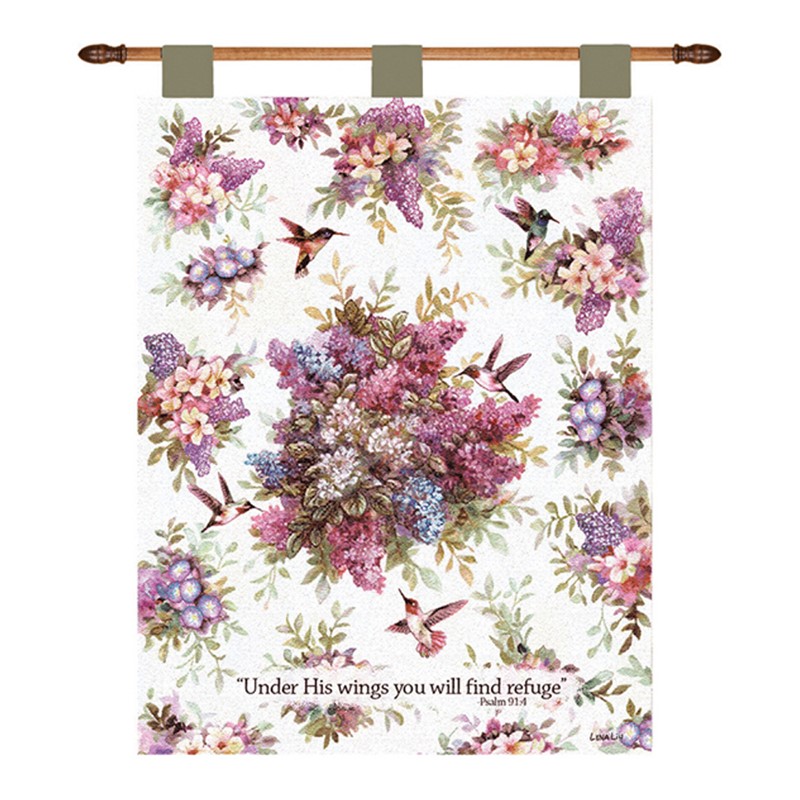 Whisper Wings w/ Verse Tapestry Wall Hanging HWTLWV