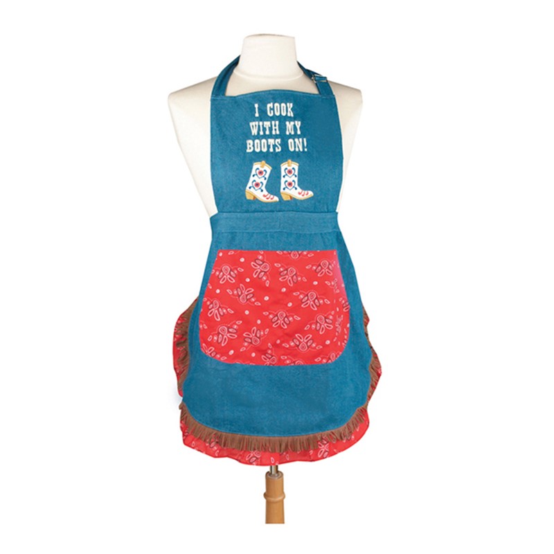 I Cook With My Boots On Apron IOCBAP