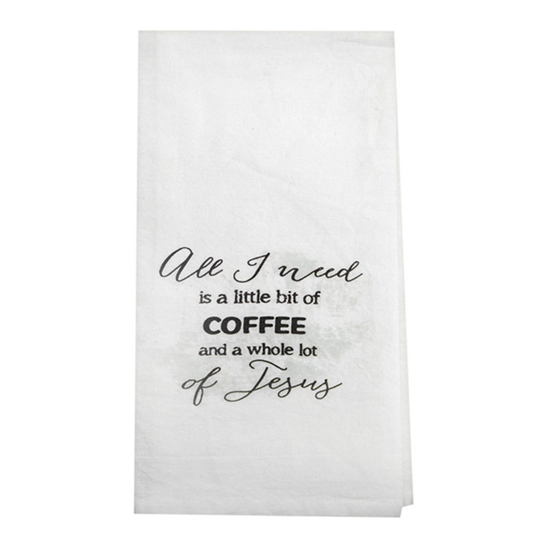 Coffee And Jesus Tea Towel IOETCJ