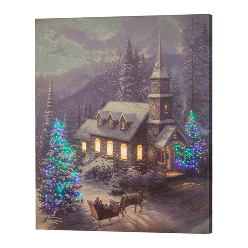 Christmas Sleigh Ride Fiber Optic Canvas IOFCSR