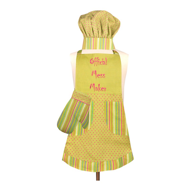 Izzy official Mess Maker Child Apron 3-Piece Set IOIZOM