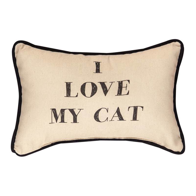 I Love My Cat Word Pillow SWILMC