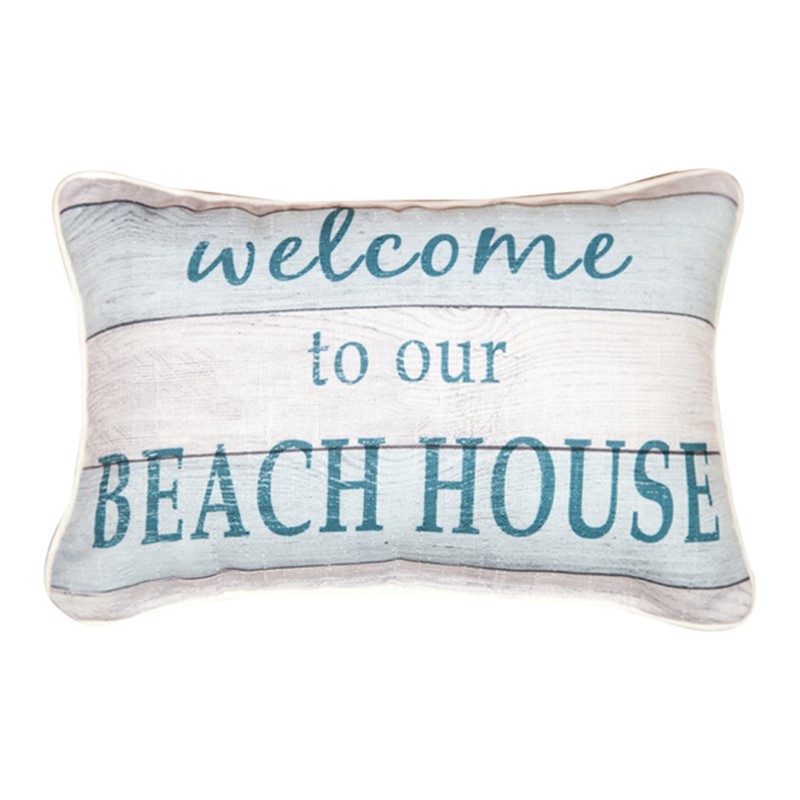 Welcome To Our Beach House Word Pillow SWWTBH