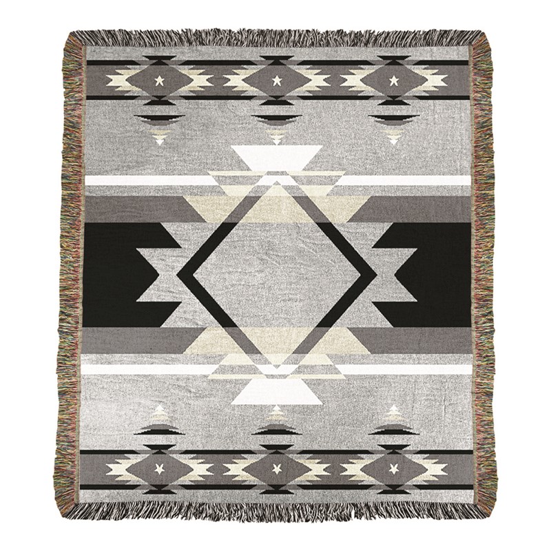 Flame Black Tapestry Throw ATFBLK