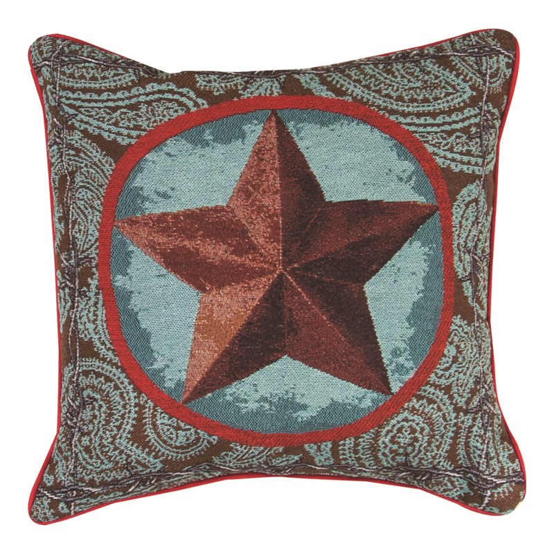 Western Star Red Tapestry Pillow Manual Woodworkers Weavers