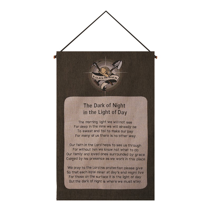 Coal Miner'S Prayer Tapestry Wallhanging | Manual Woodworkers