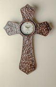 Metal Cross Clock Antique Bronze IKCLGC View 2