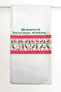 Holiday Drinking Elf Tea Towel IOETET View 2