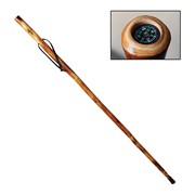 Brown Cross Take A Hike Walking Stick w/Compass & Pouch IWTHBC View 2