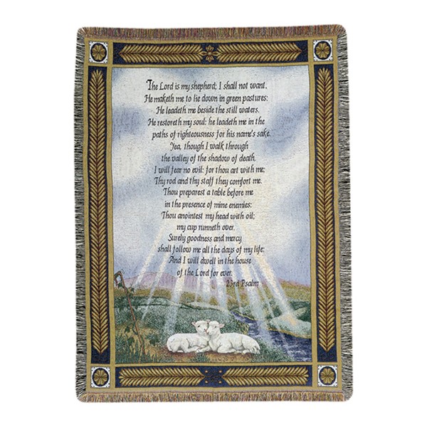 Manual woodworkers And Weavers Lord’s Prayer blanket Tapestry 48” X 68”  Inside D