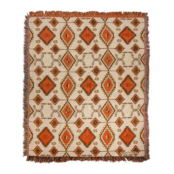 Non-Embellished Native Design Tapestry Throw ATNEM