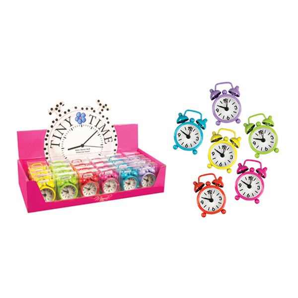 Tiny Time Brights Mini Alarm Clock Assortment IKCLTBR