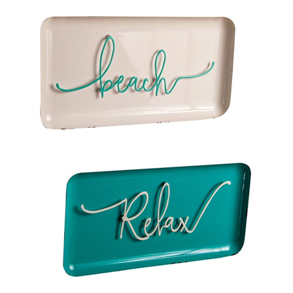 Beach/Relax Metal Wall Art Sign IMWSBH