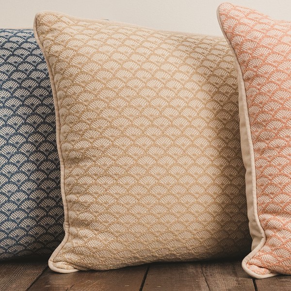 Scalloped Tan Pillow APSCAT